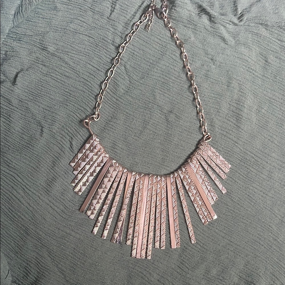 Elegant Gold Tone Vintage Costume Statement Necklace